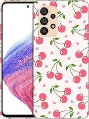 [SuzaCase] Back Case for Samsung Galaxy A23 5G / 4G - Stylish Cherry Pink Pattern Design Printed Cute, Sleek Durable Hardshell Protective Designer Phone Case/Cover for Samsung A23 5G / 4G