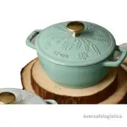 NEW STAUB Wa-NABE Margaret S Sage Enamel Cast Iron Pot 6.3inches 16cm w/Box