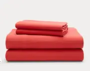 BRAND NEW RALPH LAUREN KING SHEET SET 4PC COTTON FLANNEL COLOR RED