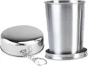 Foldable Stainless Steel Cup - Folding Travel Cup for Camping, Compact Metal Drink Cup | Reusable Pocket Shot Glass, Leakage Outdoor Mug, Porta Hiking Equipment