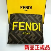 FENDI Two-Fold Wallet Fendi Roma Yellow FF Total Pattern