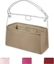 [DGAZ] Silk Purse Organizer Insert for LV Graceful Bags, Luxury Handbag & Tote Organizer, Simplicity Bag Organizer（Beige，PM）