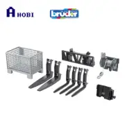 Bruder Box-type Pallet Winch & Front Loader Forks Accessories Set Model Toy