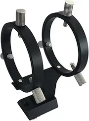 Finder Bracket50mm Aluminium 6-Point Guidescope Mount for Astronomical Telescope Accessories(Black)