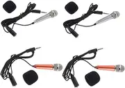 UPKOCH 4Pcs Portable Mini Microphones for Recording Durable for Outdoor Singing Interviews and Karaoke Compact Design for Easy Carrying