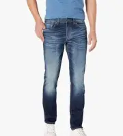 $99RP Buffalo David Bitton Men's Slim Ash Jeans, Light Medium Indigo, 36x30 NWT
