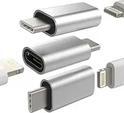 Lightning Female to USB C Male Adapter(3pack)Type-C Charging Cable Compatible for Samsung Galaxy Note S9 S10 S22 S21 S23 Ultra Z Flip Plus Google Pixel LG Ipad Pro Air4 for Apple iPhone13 Charger Cord