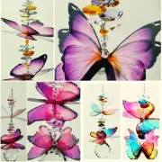 Large Rainbow Butterfly Crystal Suncatcher gift, 5 colors handmade suncatchers