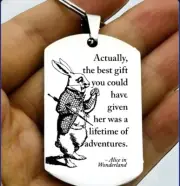Alice In Wonderland Quote Love Keychain