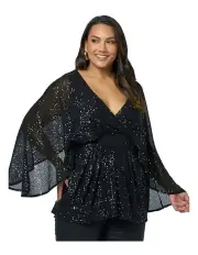[Pink Dusk] Rumors Sequin Top in Black