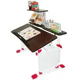 在飛比找遠傳friDay購物優惠-【第一博士】T5兒童成長書桌椅組-120公分－胡桃木/薄邊