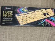 NEW iBoost Large Print Keyboard with Original Box Black Yellow