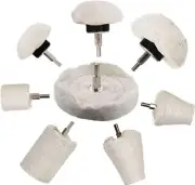Buffing Wheel for Drill - 8 Pcs Polishing Pad Kit white