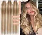 CLEARANCE Tape in Russian Remy Human Hair Extensions Skin Weft Blonde THICK 150G