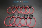 (10) 10 GAUGE ATC FUSE HOLDERS IN-LINE AWG WIRE COPPER 12V BLADE WATERPROOF EE