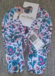 Vera Bradley Flip Flops Sandals Cloud Vine Multi Floral Large 9-10, New