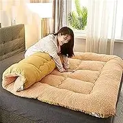 Japanese-Style Floor Mat, Double Single Extra-Thick Futon Floor Mat, Thickened Mattress, Foldable Roll-up Sleeping Mat, Camping Car House, Tent Sofa Mattress UE-MAOLU(B,150 * 200cm)