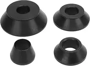 4 Pcs Universal Wheel Balancer Standard Taper Cone Set, Wheel Balancer Cone Kit Metal High Strength Improve Driving Safety for 38mm Shaft SUV Truck Caravan with Hub Holes Black