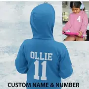 Kids Personalised Sport Hoodie Team Kit NAME & NUMBER Football Netball School