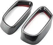 Compatible For BMW M Sports Version X5 F15 X6 F16 2014-19 Stainless Steel Black Car Exhaust Tip Cover 1Set Automobiles Tail Throat(Carbon Fiber)