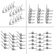Compression Springs Springs Metal Springs 60pcs WD 1.2mm 304 Stainless Steel Mini V-Shaped Torsion Spring Clamp Metal Springs 60°/90°/120°/180° Torsion Springs Set
