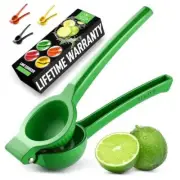 Zulay Premium Quality Metal Lime Squeezer, Citrus Juicer, Manual Press Green