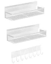 Fresh Fab Finds 3 Pack Strong Magnetic Spice Rack With 8 Hooks