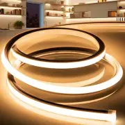 LED Strip Lights Warm White 3000K,65.6ft 110-120V Neon Rope Lights,Flexible S...