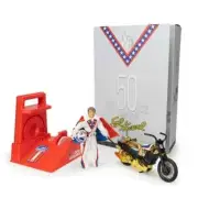 Evel Knievel 50th Anniversary Stunt Cycle Golden High Jumper New Sealed Unopened