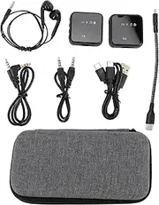 Wireless Lavalier Microphone System 2.4G Noise Reduction 30m Range 10H Auto Pairing Lapel Mic for Vlogging Streaming ABS Material