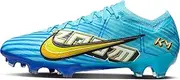 [Nike] Men's Zoom Mercurial Steam 15 Elite Km Fg Low, Baltic Blue White, 8 US