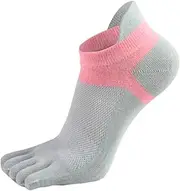 [Yizelli] 3 Pairs Five Finger Socks for Women Breathable Ankle Socks Spring Summer Athletic Boat Socks