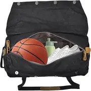Motorcycle Seat Bag, Motorcycle Ride Bag, Canvas Hanging Portable Rear Bike Storage Backpack Outdoor Cycling Accessories Retro Waterproof with Zip and Buckle for Long Distance Travel