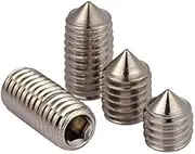 M6*20mm Stainless Steel Cone Point Grub Screws Hex Socket Set Screw Metric Thread Grub Screw/Set Screws,Pack of 50