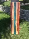 Custom Blue Epoxy Dining Top Table, Luxury Furniture Table, Walnut Table Decors