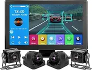 10" AHD 4CH Truck Monitor BSD Recording DVR 1080P Car Rear View Camera Vehicle IPS Touch Screen Blind Spot Detection