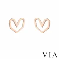 在飛比找momo購物網優惠-【VIA】白鋼耳釘 愛心耳釘/符號系列 手畫愛心造型白鋼耳釘