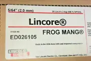 Lincoln Electric ED026105, Lincore Frog Mang 5/64" (2.0mm) Hardfacing Cored Wire