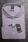 Hugo Boss Men's Joe Spread Easy Iron Reg Fit Stretch Cotton Dress Shirt 41 16