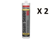 2 X Soudal MS Seam Sealer Grey 290ml Sprayable - 110326