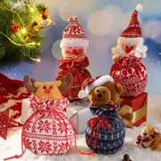 Christmas Dolls Bags Candy Bags Festive Drawstring Bags Gifts Santa Bulk Christmas Candy Party Bag