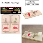 20 x Large Wooden Mouse Traps Reusable Mice Rat Snare Catcher Rodent Pest Traps