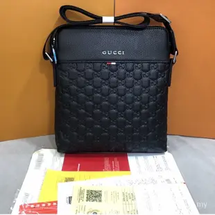 巨美二手GUCCI 古奇掀蓋包 男包單肩包 側背包男士公文包 商務男單肩斜挎包 古馳側背包 時尚斜挎包