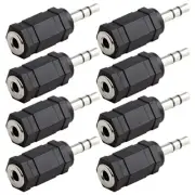 8x 3.5mm Male to 1/8" Female Audio Headphone Stereo TRS Adapter Connector Nickel