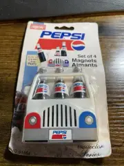 Vintage Pepsi Cola Set of 4 Magnets Collectors Series Fridge Magnets