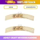 8 PCS Adult Craft Wooden Hanger 38CM Home Wardrobe Craft Coat Clothes Hook DIY