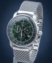 Zeppelin Green Dial Men's Watch 100 Years Chronograph Date Indicator 8680M-4