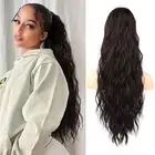 Flufymooz 26 Inch Drawstring Ponytail Extension – Long Curly Wavy Synthetic