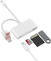 SD Card Reader USB C, SD Card Reader, 4-in-1 Card Reader, Memory Card Reader Compatible with iPhone 16 Series, Galaxy S24/S24 Ultra, iPad Pro/iPad Air, MacBook Pro/MacBook Air, etc