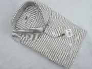 NEW $145 Hickey Freeman Dress Shirt! 16 34 35 Black & White Stripe